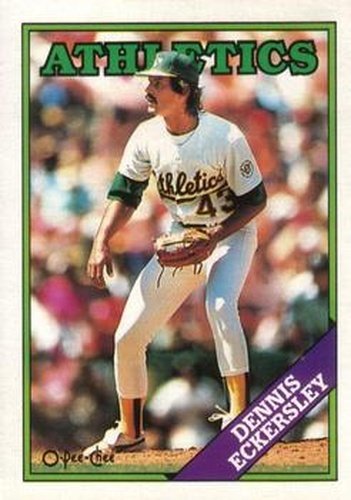 #72 Dennis Eckersley - Oakland Athletics - 1988 O-Pee-Chee Baseball