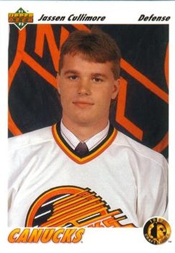 #72 Jassen Cullimore - Vancouver Canucks - 1991-92 Upper Deck Hockey
