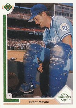 #72 Brent Mayne - Kansas City Royals - 1991 Upper Deck Baseball