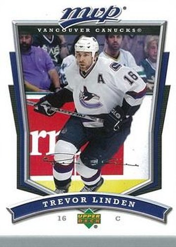 #72 Trevor Linden - Vancouver Canucks - 2007-08 Upper Deck MVP Hockey