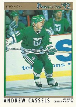 #72 Andrew Cassels - Hartford Whalers - 1991-92 O-Pee-Chee Premier Hockey