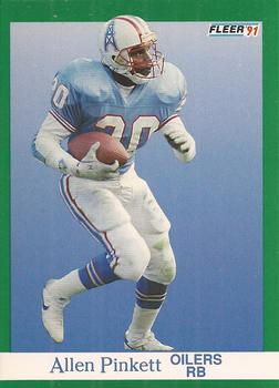 #72 Allen Pinkett - Houston Oilers - 1991 Fleer Football