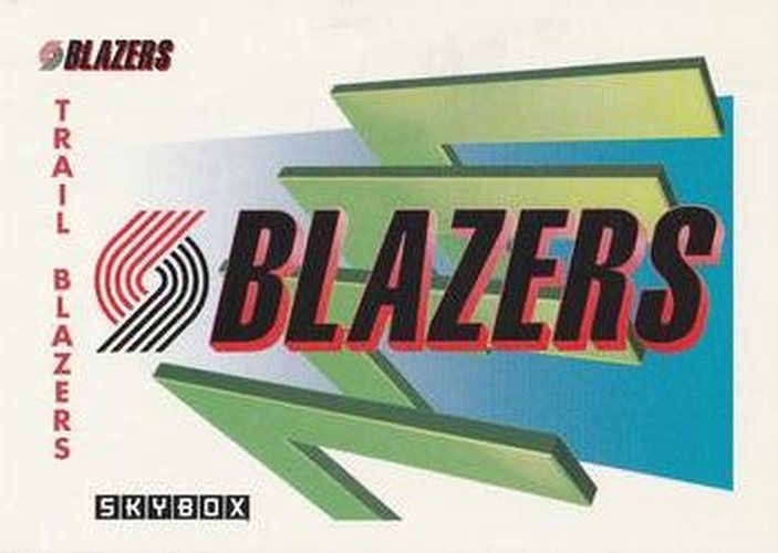 #372 Portland Trail Blazers Logo - Portland Trail Blazers - 1991-92 SkyBox Basketball