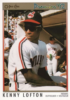 #72 Kenny Lofton - Cleveland Indians - 1992 O-Pee-Chee Premier Baseball