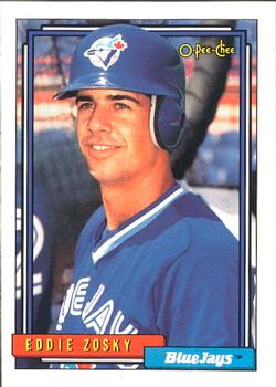 #72 Eddie Zosky - Toronto Blue Jays - 1992 O-Pee-Chee Baseball