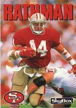 #72 Tom Rathman - San Francisco 49ers - 1992 SkyBox Impact Football