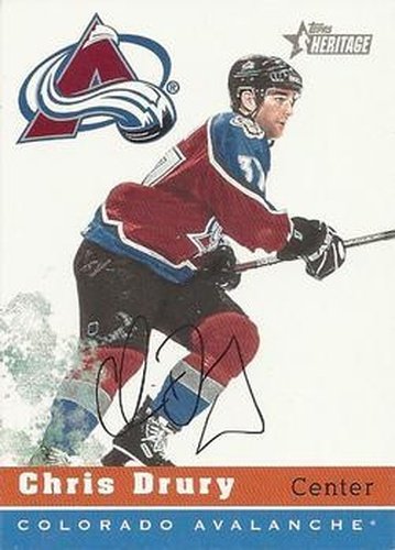 #72 Chris Drury - Colorado Avalanche - 2000-01 Topps Heritage Hockey