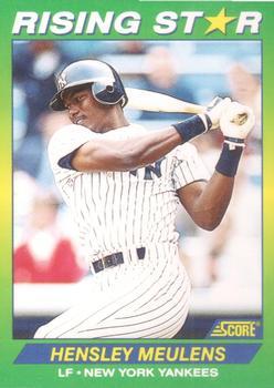 #72 Hensley Meulens - New York Yankees - 1992 Score 100 Rising Stars Baseball