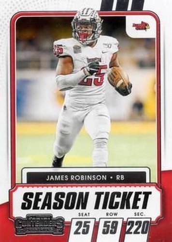 #72 James Robinson - Illinois State Redbirds - 2021 Panini Contenders Draft Picks Football