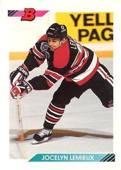 #72 Jocelyn Lemieux - Chicago Blackhawks - 1992-93 Bowman Hockey