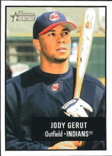 #72 Jody Gerut - Cleveland Indians - 2003 Bowman Heritage Baseball