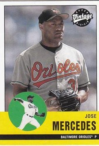 #72 Jose Mercedes - Baltimore Orioles - 2001 Upper Deck Vintage Baseball
