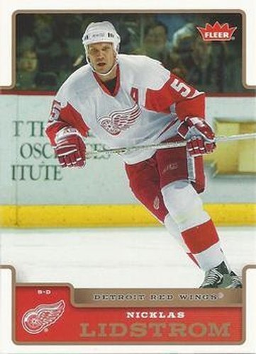 #72 Nicklas Lidstrom - Detroit Red Wings - 2006-07 Fleer Hockey