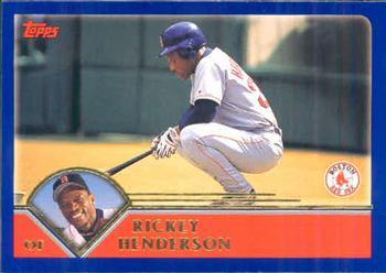 #72 Rickey Henderson - Boston Red Sox - 2003 Topps Baseball
