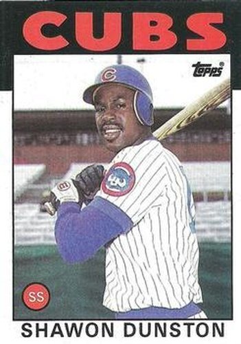 #72 Shawon Dunston - Chicago Cubs - 1986 Topps Baseball