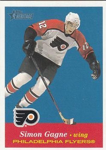 #72 Simon Gagne - Philadelphia Flyers - 2001-02 Topps Heritage Hockey
