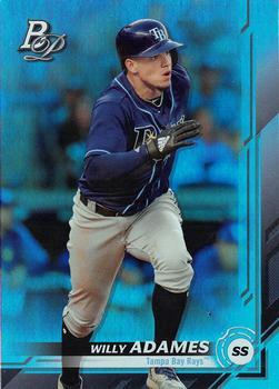 #72 Willy Adames - Tampa Bay Rays - 2019 Bowman Platinum Baseball