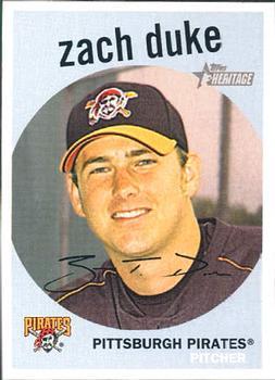 #72 Zach Duke - Pittsburgh Pirates - 2008 Topps Heritage Baseball