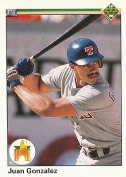 #72 Juan Gonzalez - Texas Rangers - 1990 Upper Deck Baseball