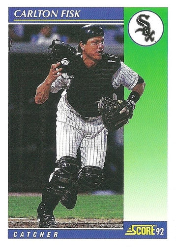 #72 Carlton Fisk - Chicago White Sox - 1992 Score Baseball