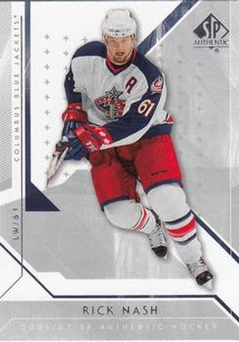 #72 Rick Nash - Columbus Blue Jackets - 2006-07 SP Authentic Hockey