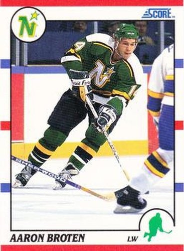 #72 Aaron Broten - Minnesota North Stars - 1990-91 Score Hottest and Rising Stars Hockey