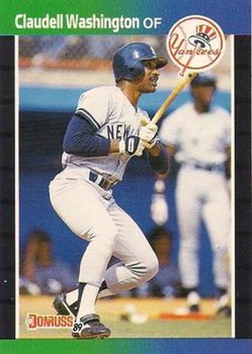 #72 Claudell Washington - New York Yankees - 1989 Donruss Baseball