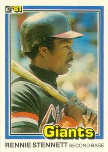 #72b Rennie Stennett - San Francisco Giants - 1981 Donruss Baseball