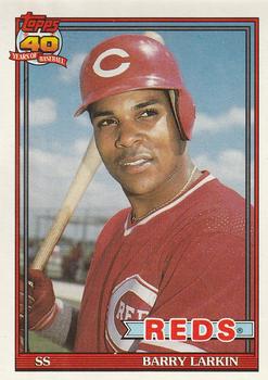 #730 Barry Larkin - Cincinnati Reds - 1991 O-Pee-Chee Baseball