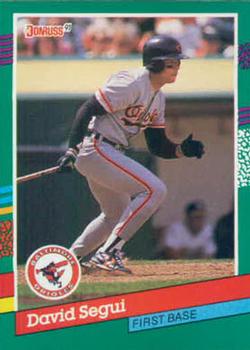 #730 David Segui - Baltimore Orioles - 1991 Donruss Baseball