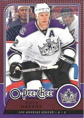 #730 Matt Greene - Los Angeles Kings - 2008-09 O-Pee-Chee Hockey