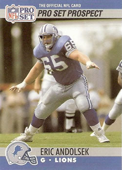 #731 Eric Andolsek - Detroit Lions - 1990 Pro Set Football