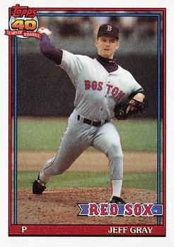 #731 Jeff Gray - Boston Red Sox - 1991 Topps Baseball