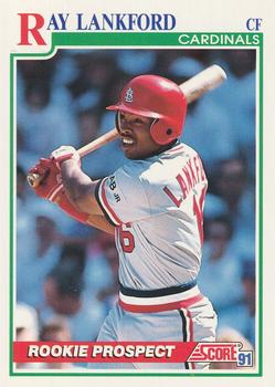 #731 Ray Lankford - St. Louis Cardinals - 1991 Score Baseball