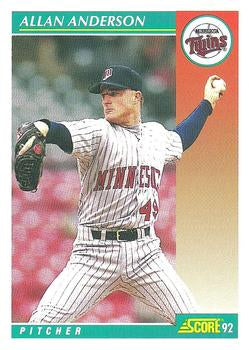 #731 Allan Anderson - Minnesota Twins - 1992 Score Baseball
