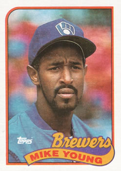 #731 Mike Young - Milwaukee Brewers - 1989 Topps Baseball
