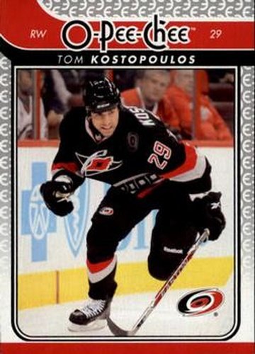 #732 Tom Kostopoulos - Carolina Hurricanes - 2009-10 O-Pee-Chee Hockey
