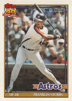 #732 Franklin Stubbs - Milwaukee Brewers - 1991 O-Pee-Chee Baseball