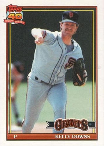 #733 Kelly Downs - San Francisco Giants - 1991 Topps Baseball