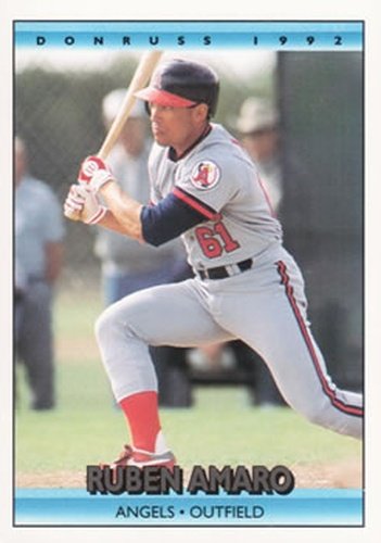 #733 Ruben Amaro - California Angels - 1992 Donruss Baseball
