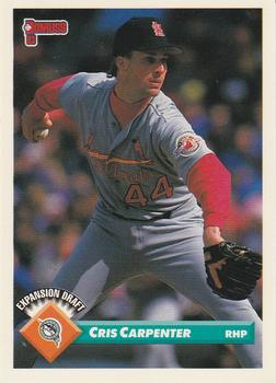 #734 Cris Carpenter - Florida Marlins - 1993 Donruss Baseball