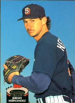 #734 Jeremy Hernandez - San Diego Padres - 1992 Stadium Club Baseball