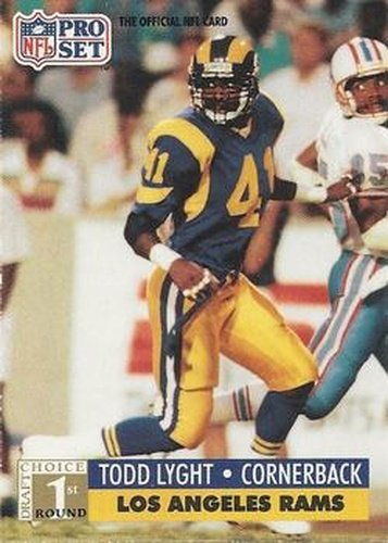 #734 Todd Lyght - Los Angeles Rams - 1991 Pro Set Football