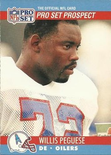 #735 Willis Peguese - Houston Oilers - 1990 Pro Set Football