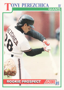 #735 Tony Perezchica - San Francisco Giants - 1991 Score Baseball