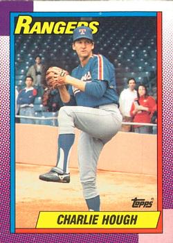 #735 Charlie Hough - Texas Rangers - 1990 O-Pee-Chee Baseball