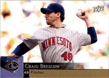 #735 Craig Breslow - Minnesota Twins - 2009 Upper Deck Baseball