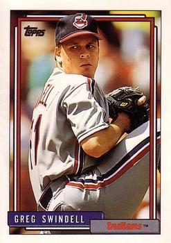 #735 Greg Swindell - Cleveland Indians - 1992 Topps Baseball