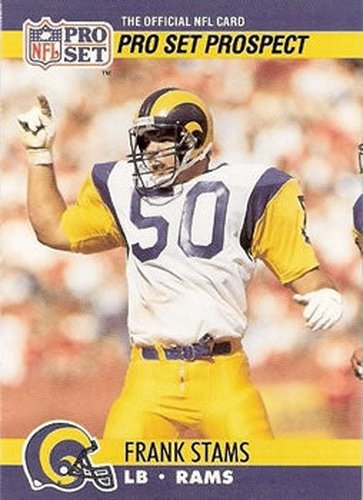 #736 Frank Stams - Los Angeles Rams - 1990 Pro Set Football