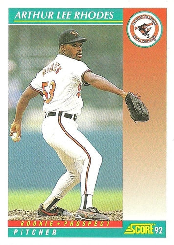 #736 Arthur Rhodes - Baltimore Orioles - 1992 Score Baseball